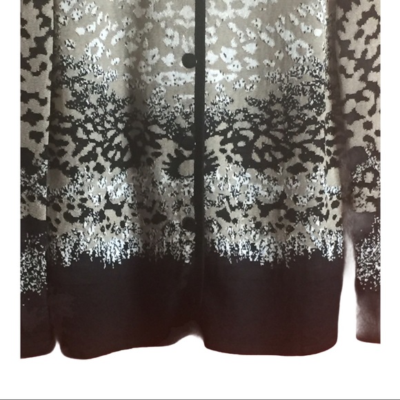 St John Yellow Label Animal Print Cardigan Wool - Picture 5 of 10
